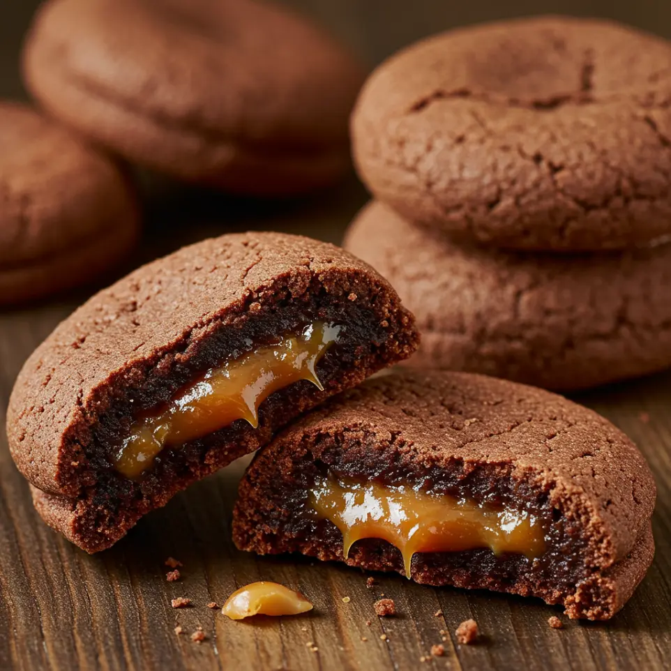 Cookies chocolat fourrés au Castamel